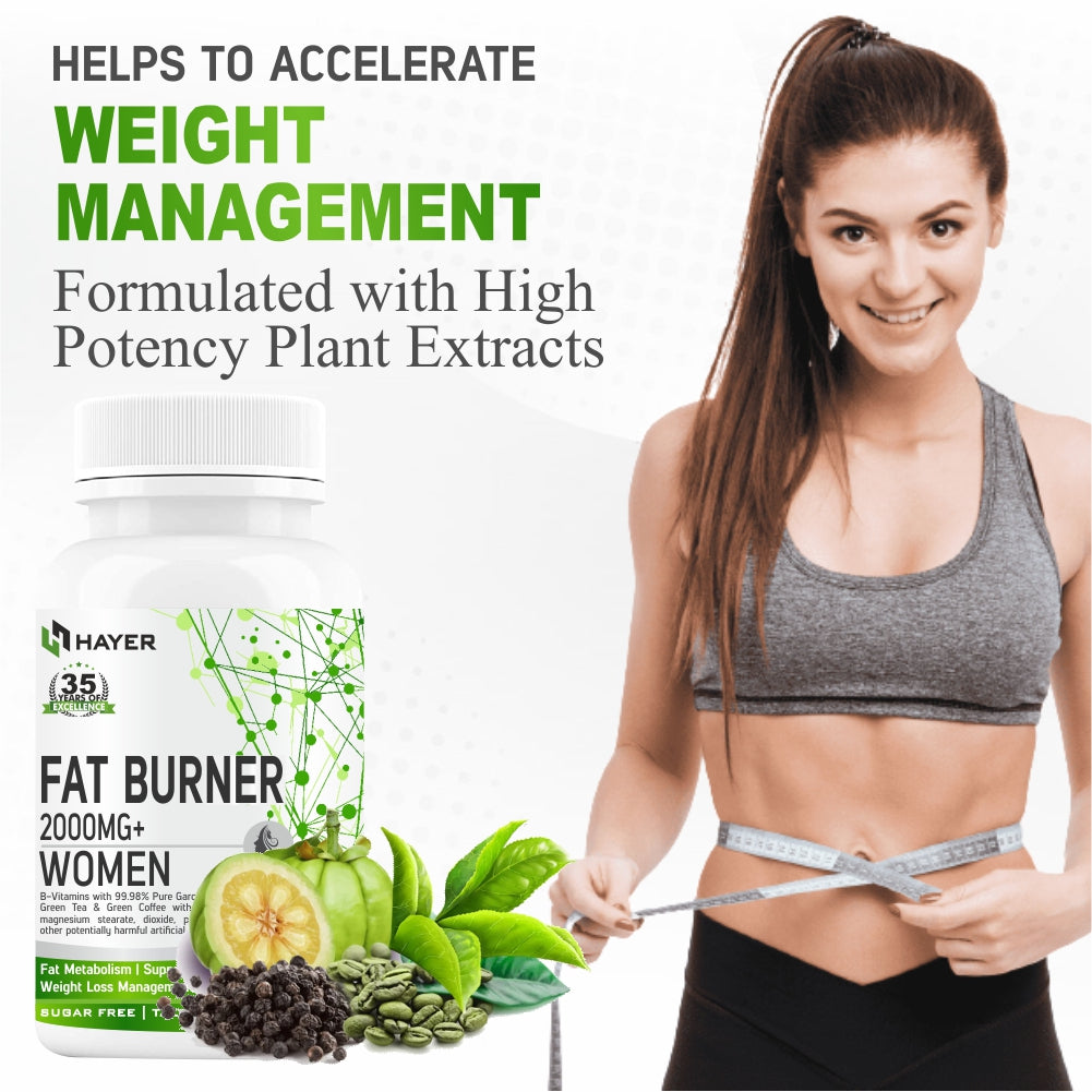 HAYER Fat Burners For Women With Green Tea, Apple Cider Vinegar,60 Keto Tablet s
