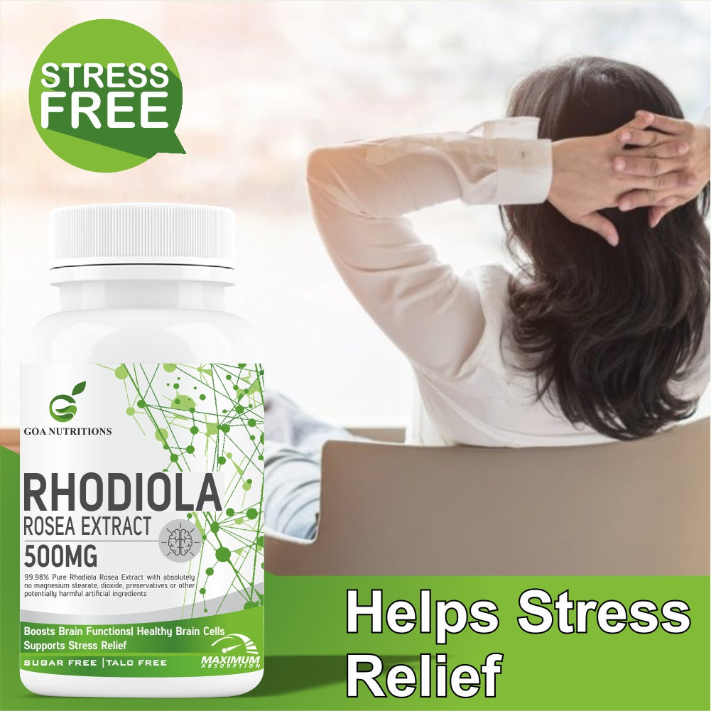 GOA NUTRITIONS Rhodiola Rosea Supplement Root Extract 60 Tablets