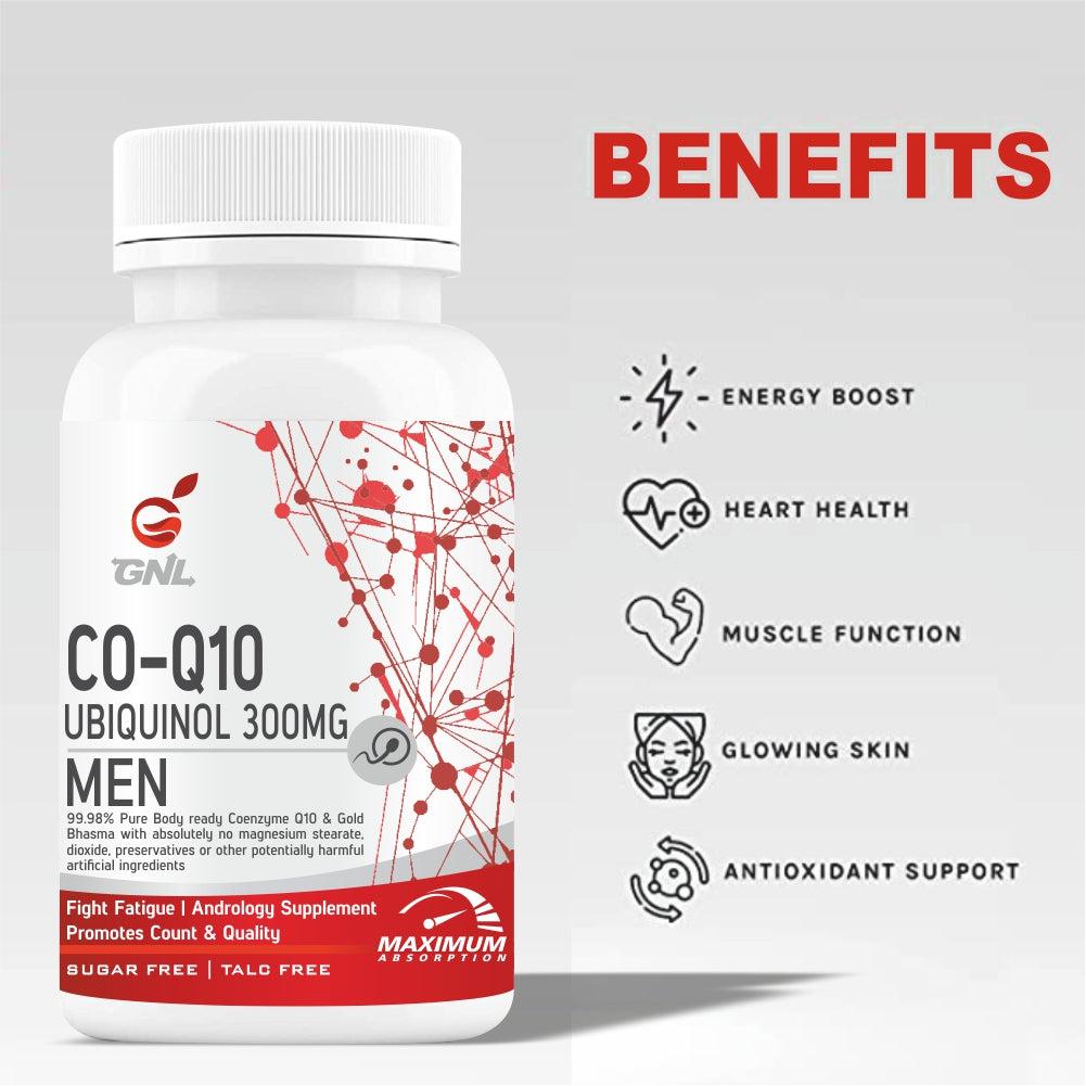 GNL Coenzyme Q10 300mg (coq10 supplement) With Absorption Enhancer Botanical Extracts For Men -30 Ubiquinol Capsules - Image #6