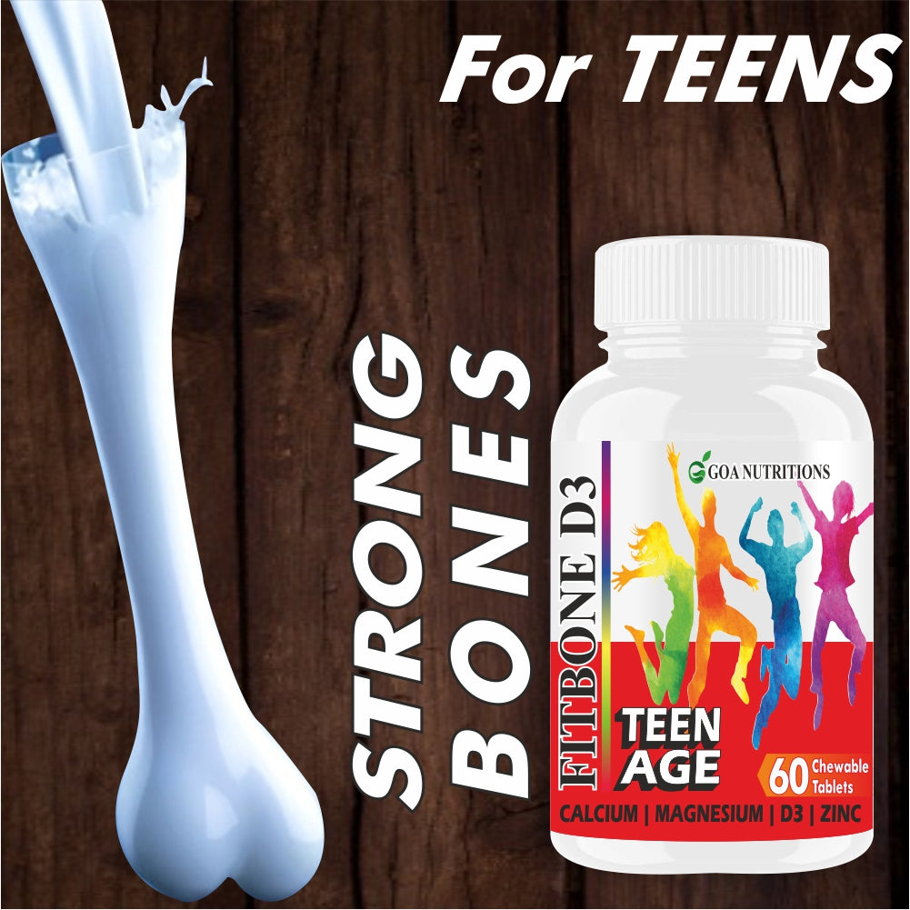 Well-C Calcium for Kids With Vitamin D (as d3) B12, C, Magnesium & Zinc (10 - 16 years) 120 Chewable Tablets