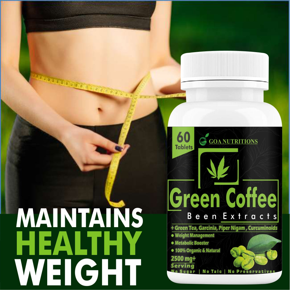 GOA NUTRITIONS Green Coffee Beans For weight loss 60 Tablets