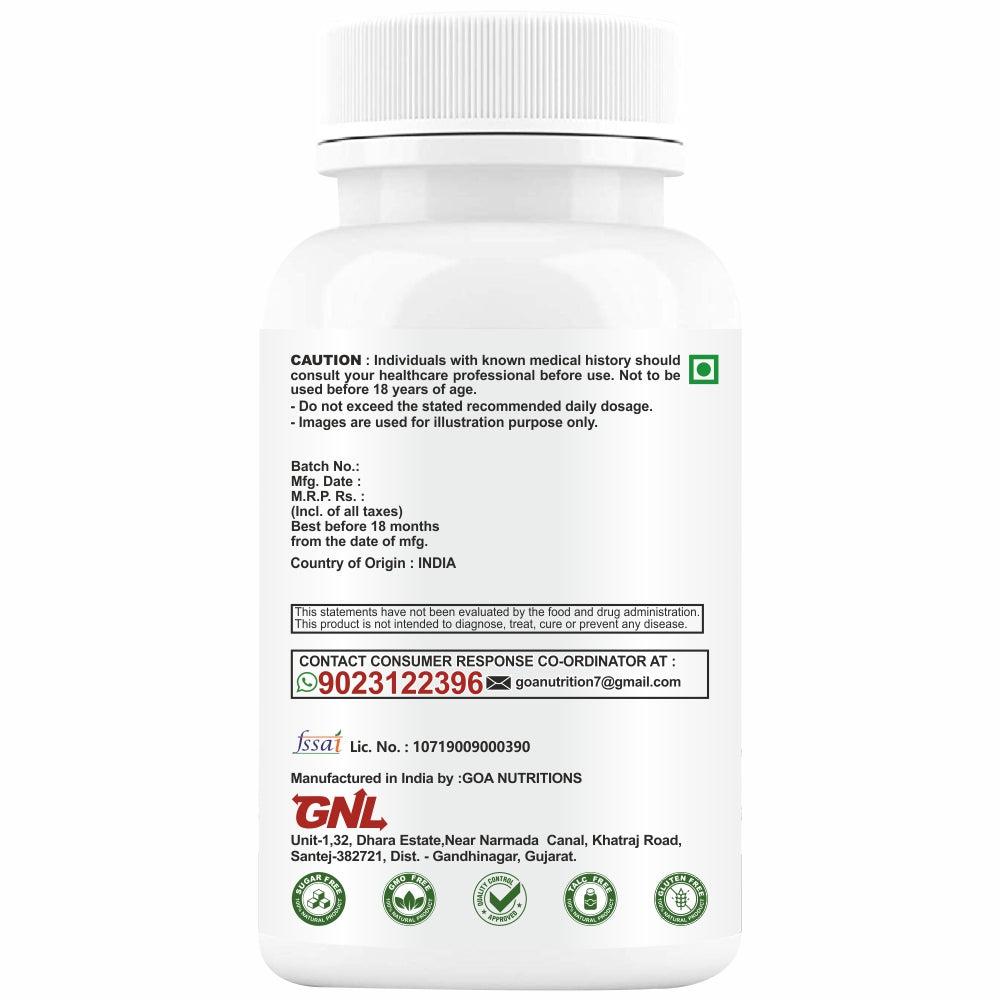 GNL NAC Supplement -N-Acetyl L-Cysteine 1000mg -60 Veg. Tablets