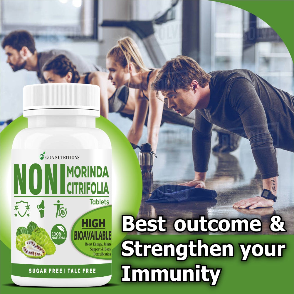 GOA NUTRITIONS Noni Juice Tablets Fat and Energy Metabolism Booster, Antioxidant 60 Tablets