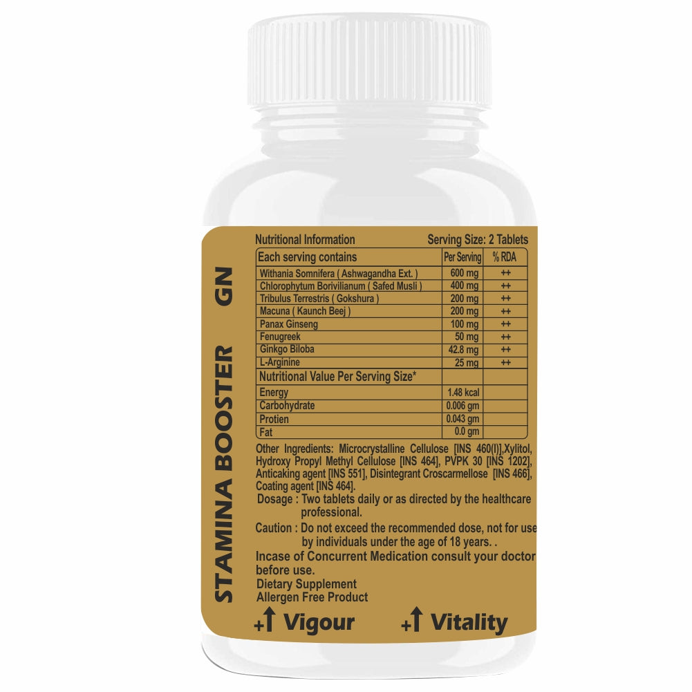 Goa Nutritions Stamina Booster For Men 60 Tablets