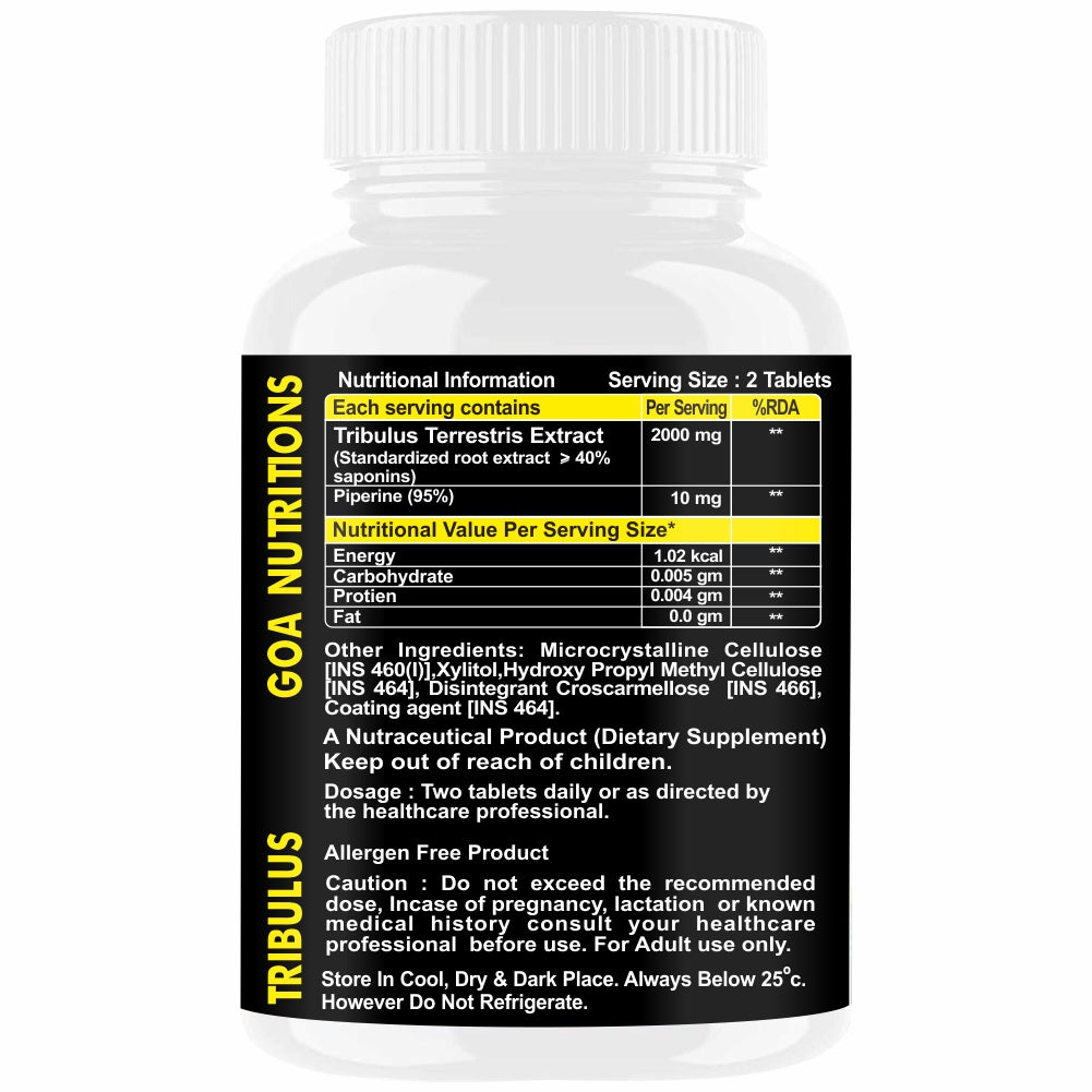 GOA NUTRITIONS Tribulus Terrestris For Men 60 Tablets