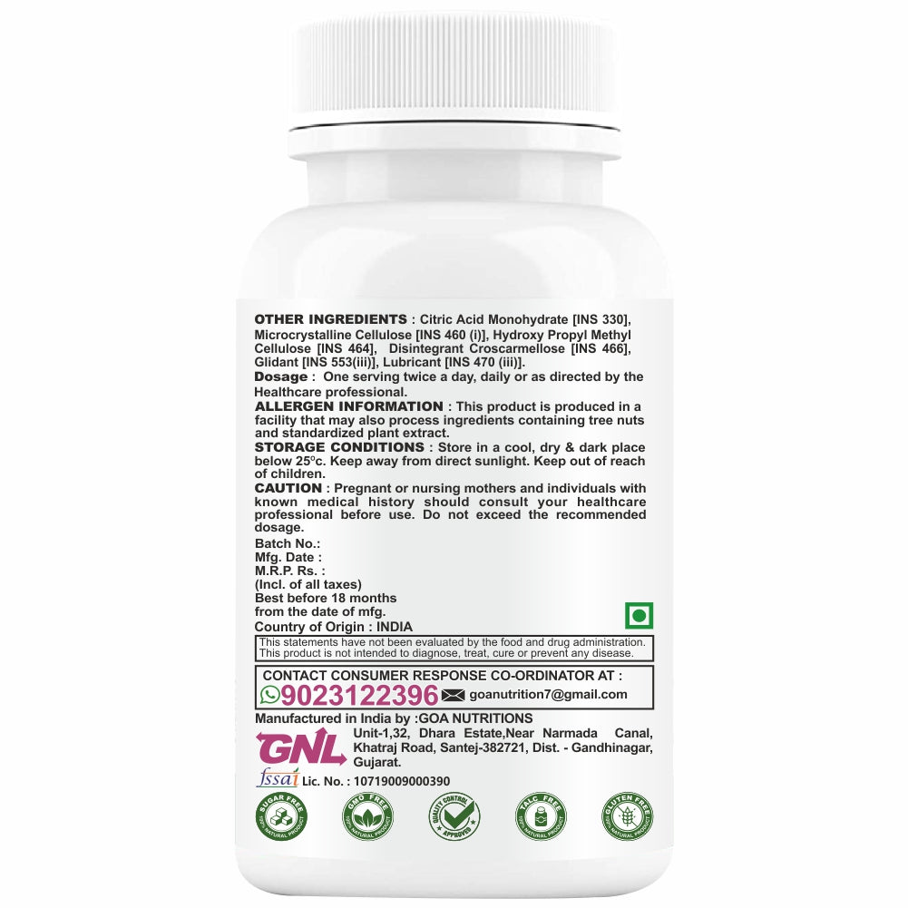 GNL Height Increase Medicine For Women With EAA, Minerals, Super Foods To Help Support Increasing Long Growth, Looks, And Strong Bones -60 Tablets