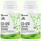 HAYER Coq10 Supplement, Coenzyme Co Q10 300mg As Ubiquinol, Heart health supplements-120 Tablets (Pack 2)