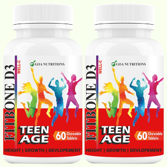 Well-C Calcium for Kids With Vitamin D (as d3) B12, C, Magnesium & Zinc (10 - 16 years) 120 Chewable Tablets