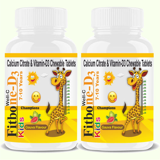 Well-C Calcium for Kids With Vitamin D (as d3) B12, C 120 Chewable Tablets