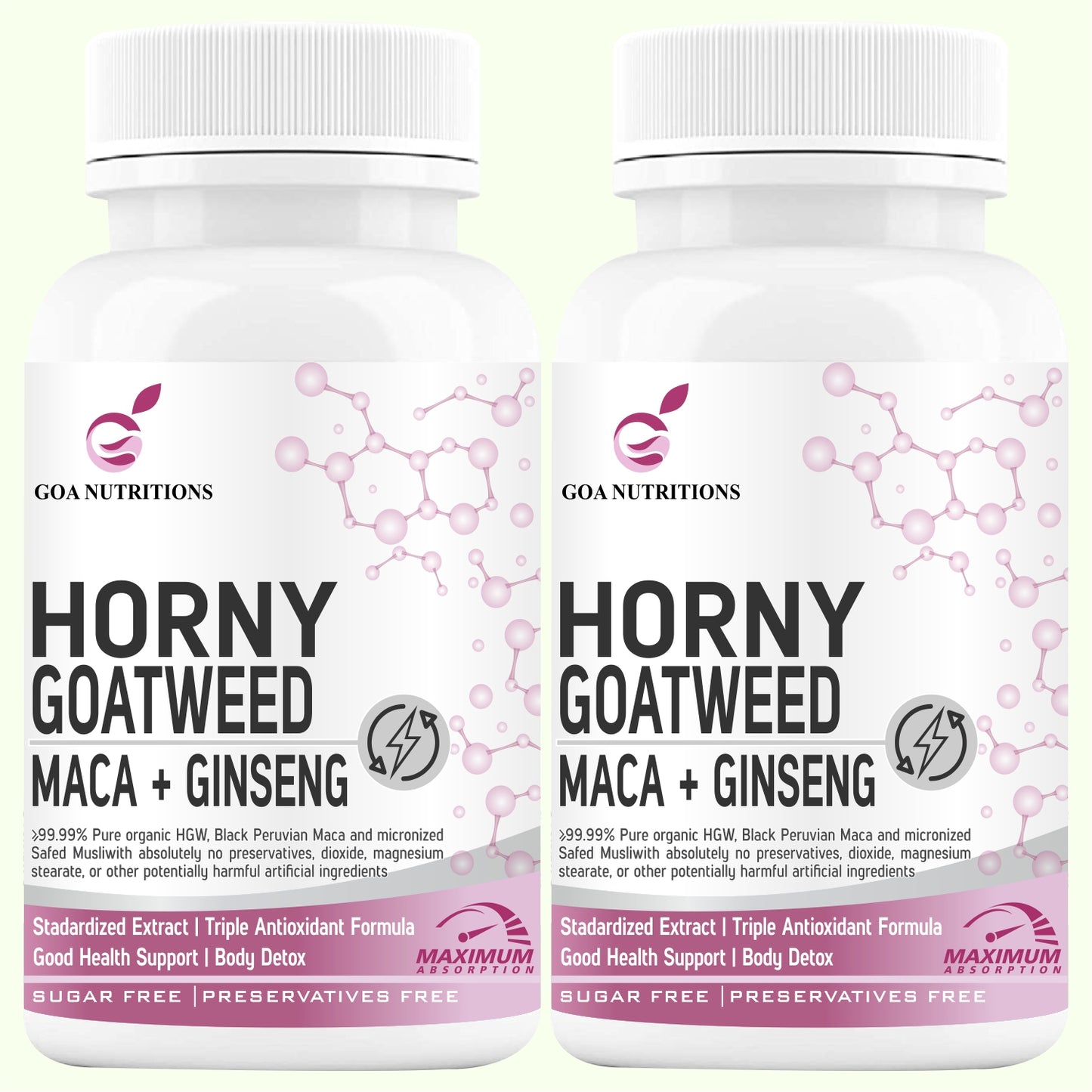 Goa Nutritions Horny Goat Weed with Maca Root Powder Extract 120 Tablets