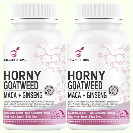 Goa Nutritions Horny Goat Weed with Maca Root Powder Extract 120 Tablets