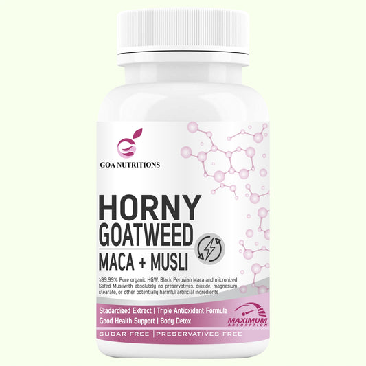 Goa Nutritions Horny Goat Weed with Maca Root Powder Extract 60 Tablets