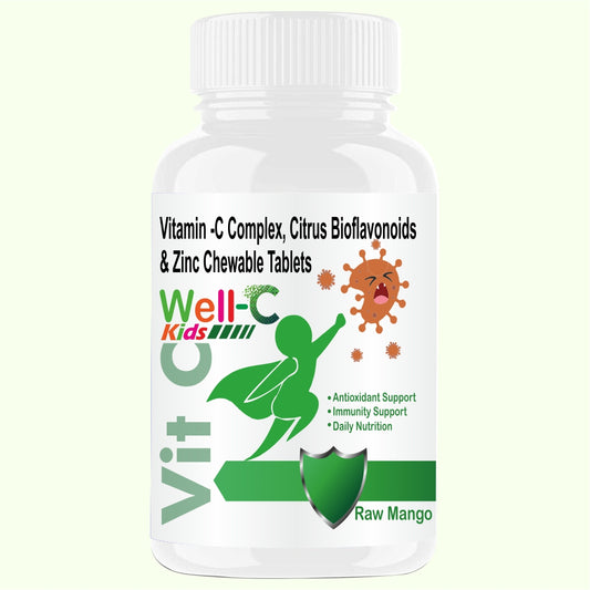 Goa Nutritions Vitamin C Tablets For Kids, Raw Mango Flavor 60 Tablet