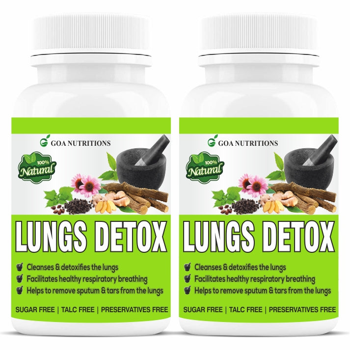 GOA NUTRITIONS Lung Detox For Smokers With Quercetin F for Men ,Women -120 Tablets