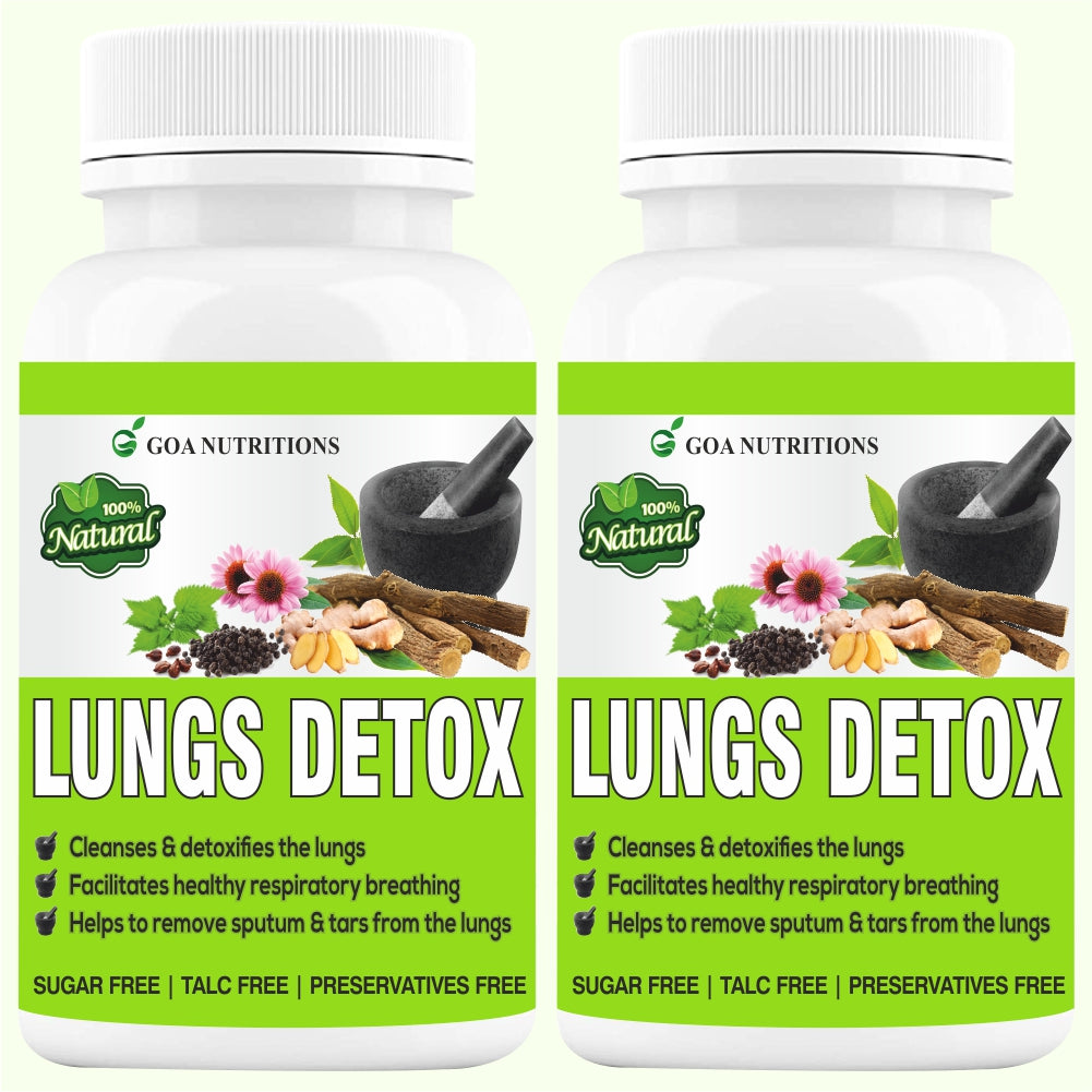 GOA NUTRITIONS Lung Detox For Smokers With Quercetin F for Men ,Women -120 Tablets