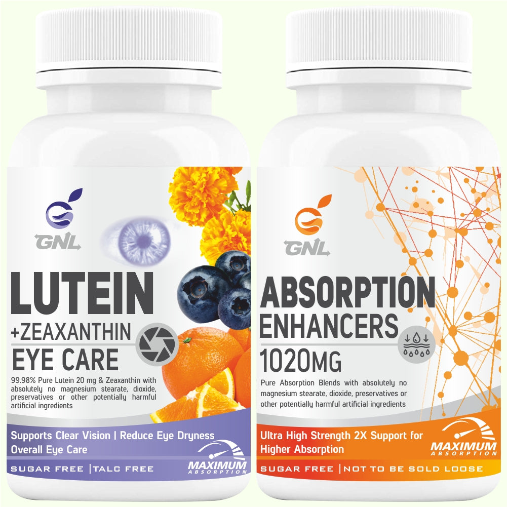 GNL Vitamin A Capsules For Eyes With Lutein, Zeaxanthin & omega 3 Supplements Improving For Eye Health, Vision - 60 Capsule