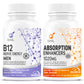 GNL Vitamin B12 Supplements For Men 60 Methylcobalamin Capsules