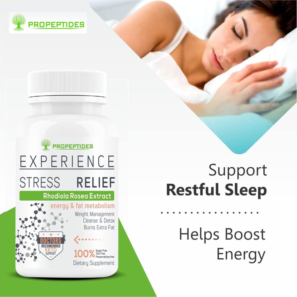 Rhodiola Rosea 500mg Adaptogen Supplement with Bioperine, Standardized 5% Salidroside | Vegetarian Tablets for Energy, Focus & Stress Support, Non-GMO, 60 Tablets