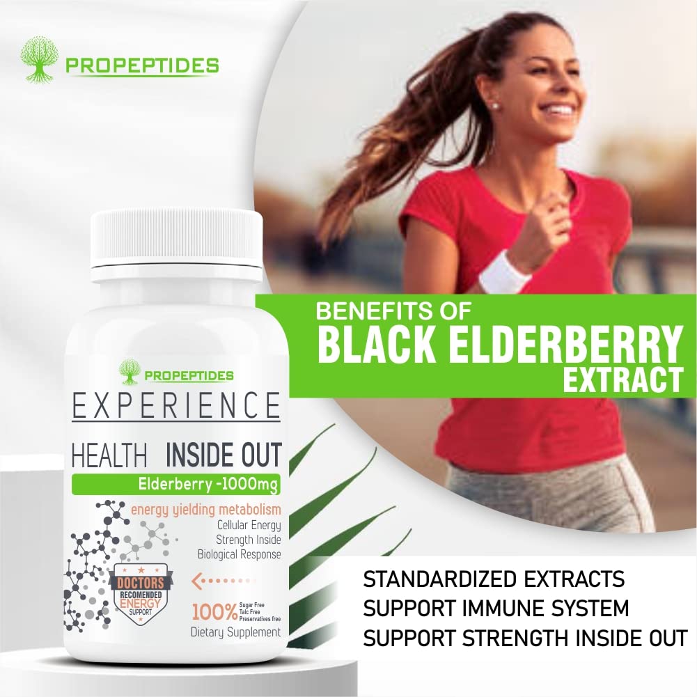 Elderberry 1000mg with Vitamin C & Zinc | Immune Support | 60 Tablets