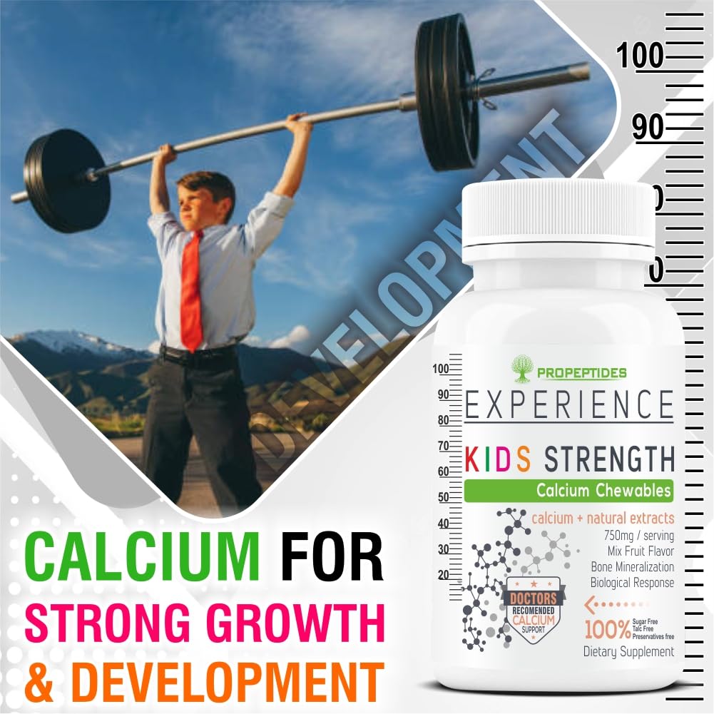 Calcium for Kids | Propeptides Calcium Chewable Tablets with Vitamin D3 | 60 Tablets