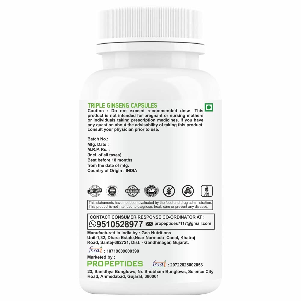 Ginseng Capsules For Men With Korean Red Siberian Ginseng Root, Ashwagandha Powder Extract & Ginkgo Biloba To Boost Stamina, Energy, Focus, And Good Health-60 Tablets (Pack 1)