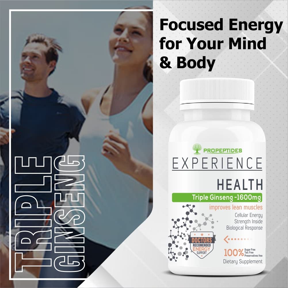 Ginseng Capsules For Men With Korean Red Siberian Ginseng Root, Ashwagandha Powder Extract & Ginkgo Biloba To Boost Stamina, Energy, Focus, And Good Health-60 Tablets (Pack 1)