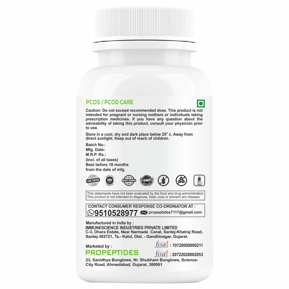 PCOS Supplement for Women  Myo-Inositol + D-Chiro Inositol, 60 Tablets
