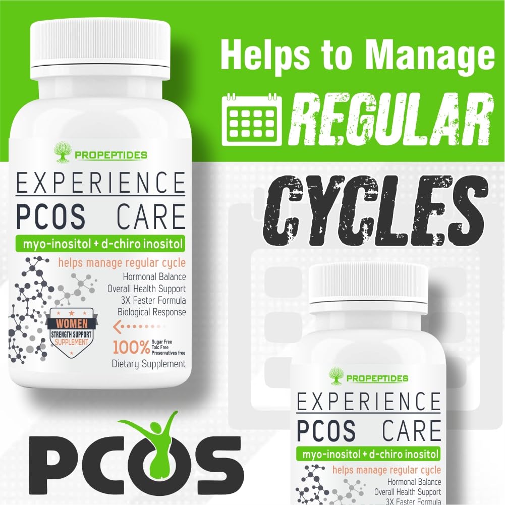 PCOS Supplement for Women  Myo-Inositol + D-Chiro Inositol, 60 Tablets