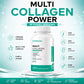 Multi Collagen Supplement Tablets – Hydrolyzed Collagen Peptides Type I, II, III, V & X for Glowing Skin, Hair & Joint Health | 60 Tablets
