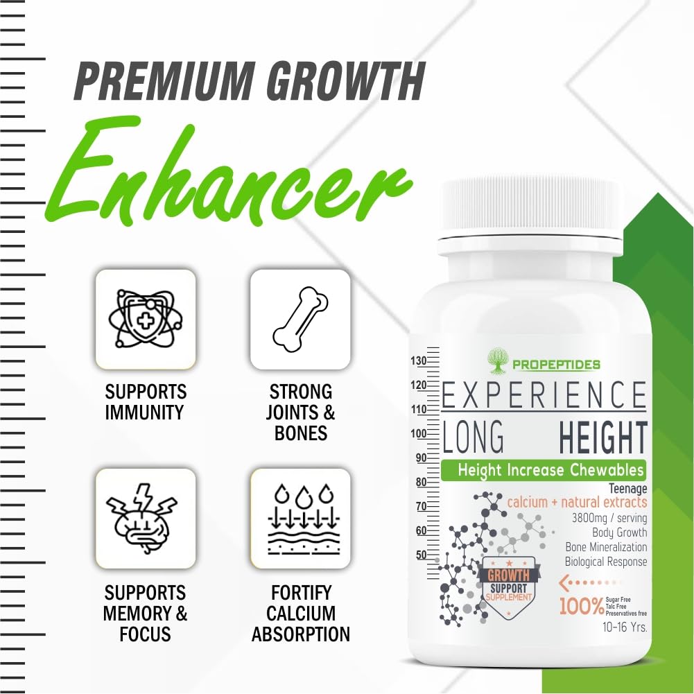Height Increase supplement For Boys Enriched With Growth Protein,Amino Acids & Extracts To Support Increasing Long & Taller-10 to 17 Years-60 Tablets (Pack 1), 200 grams
