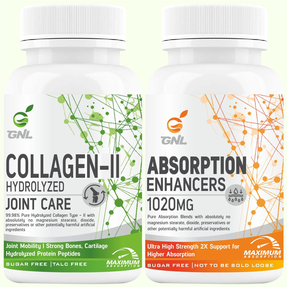 GNL Collagen Type 2 Supplements With Hydrolyzed Protein Collagen Peptides 60 Tablets