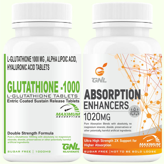 GNL Glutathione Tablets 1000mg For Skin Hydration L Glutathione, Vitamin C, B12, -30 Tablet