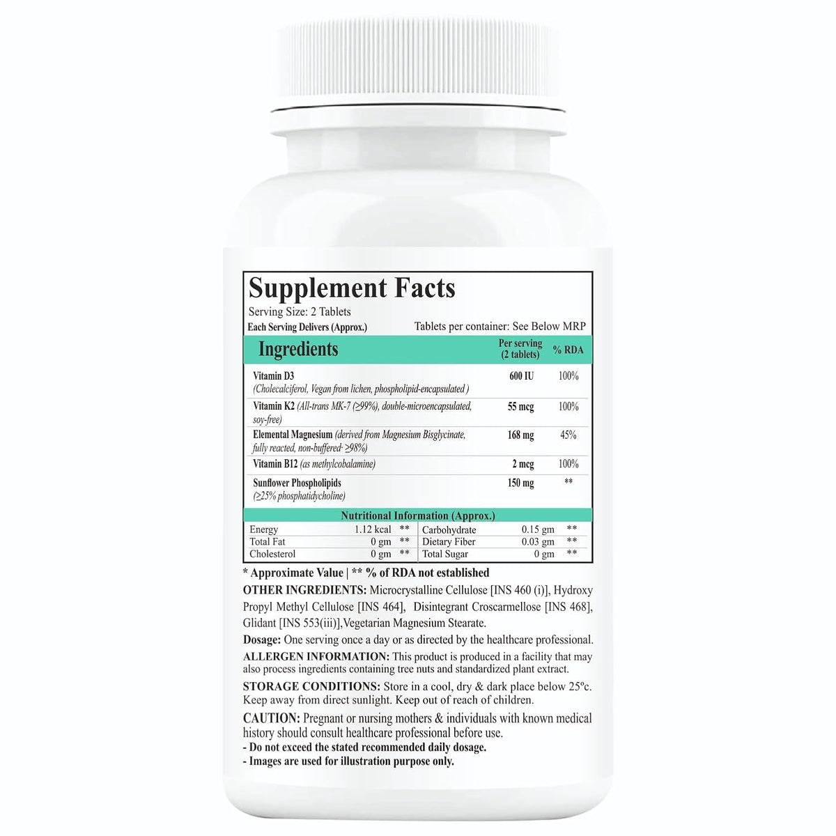 HAYER D3 K2 MK7 + Magnesium Glycinate & B12 | Bone & Heart Support