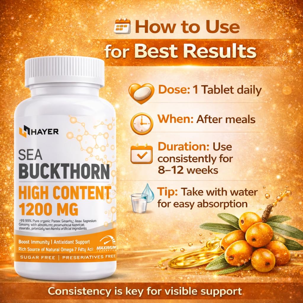 Sea Buckthorn Tablets – For Radiant Skin & Dry Eye Support