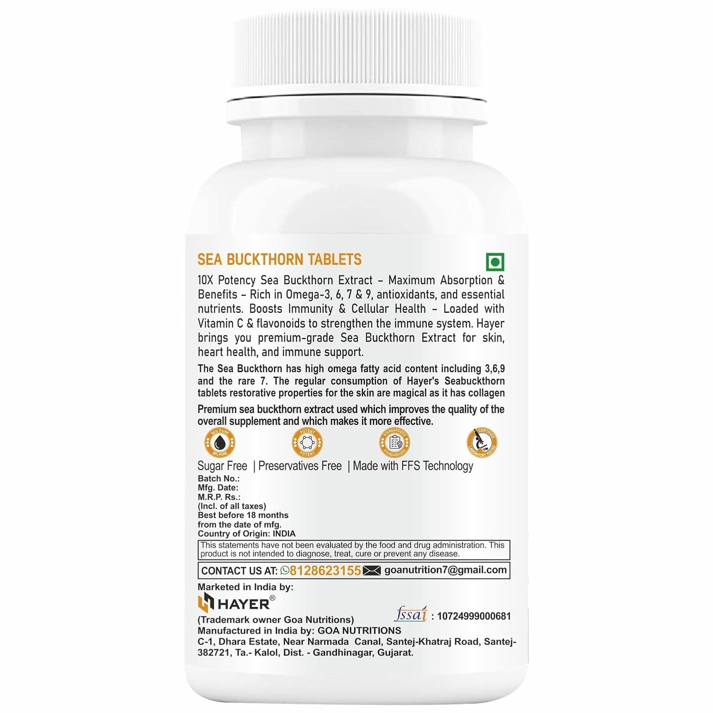 Sea Buckthorn Tablets – For Radiant Skin & Dry Eye Support