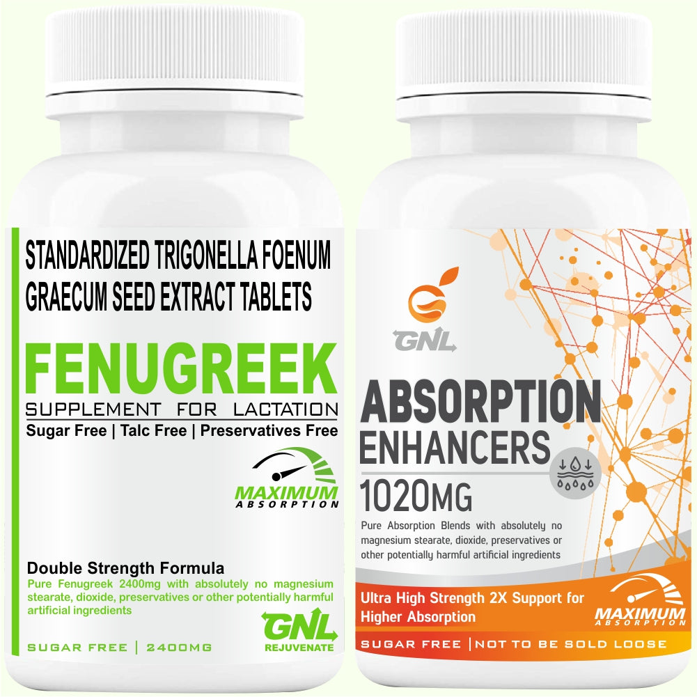 GNL Fenugreek Seed Extract Supplement 2400 mg -120 Capsules