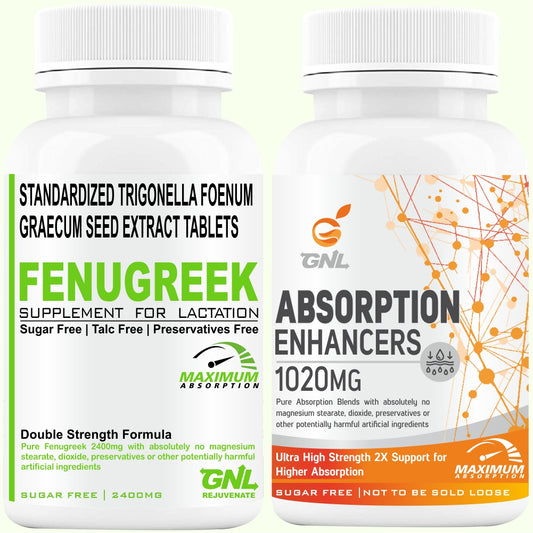 GNL Fenugreek Seed Extract Supplement 2400 mg -120 Capsules