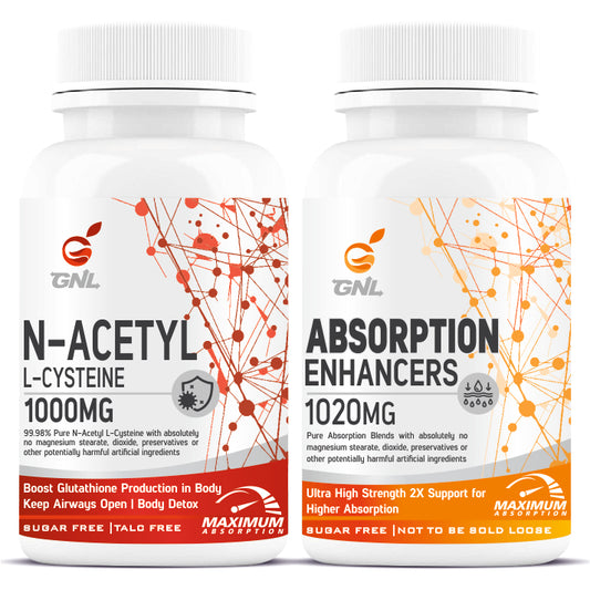 GNL NAC Supplement -N-Acetyl L-Cysteine 1000mg -60 Veg. Tablets