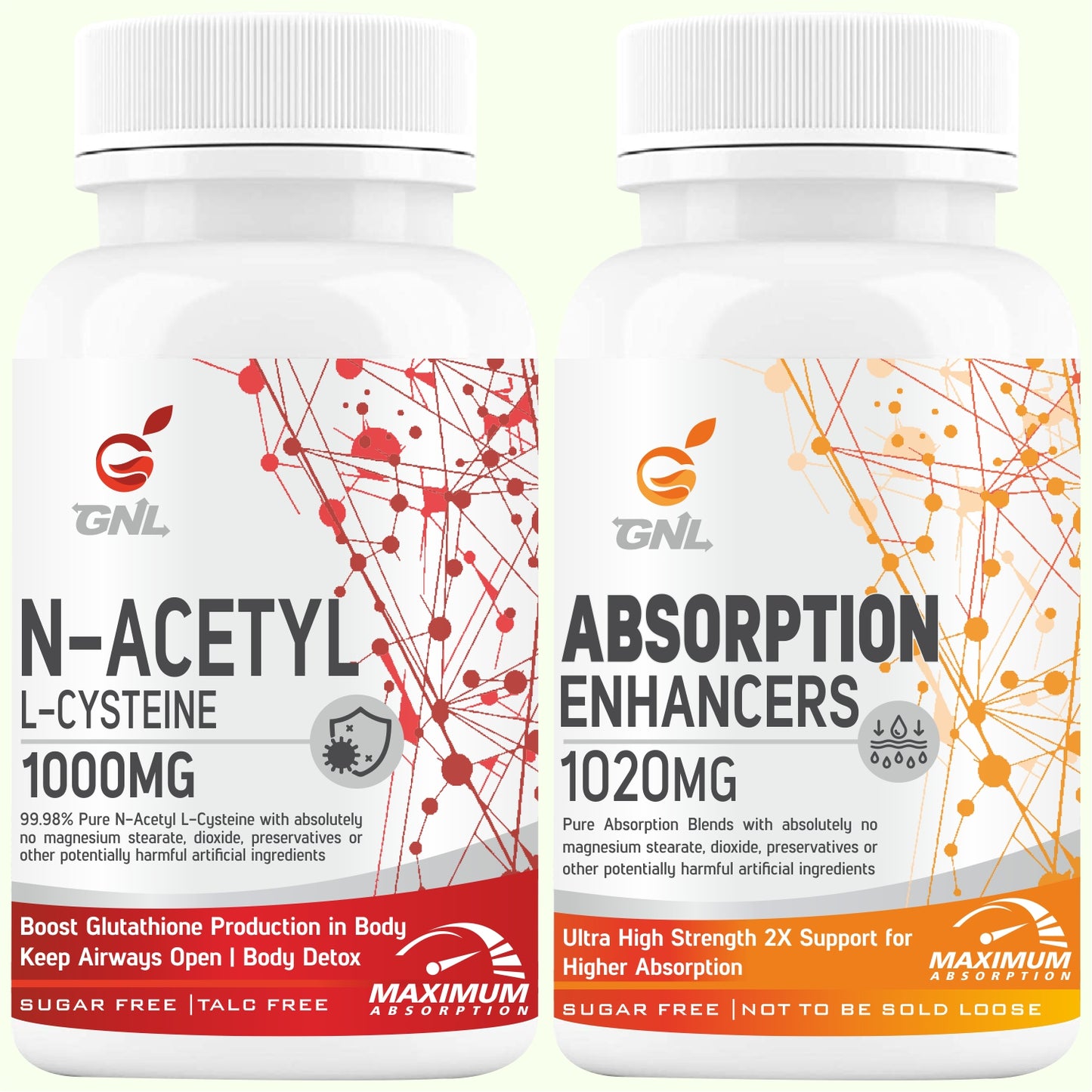 GNL NAC Supplement -N-Acetyl L-Cysteine 1000mg -60 Veg. Tablets