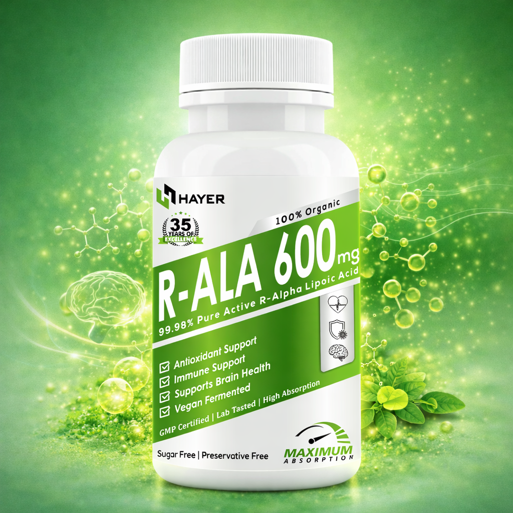 HAYER R-Alpha Lipoic Acid 600mg, Sugar-Free 60 Tablet (Pack 1)