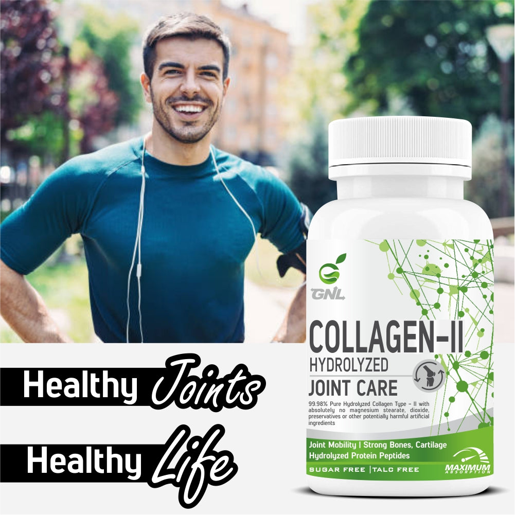 GNL Collagen Type 2 Supplements With Hydrolyzed Protein Collagen Peptides 60 Tablets
