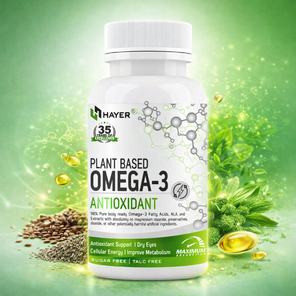 omega 3 vegetarian fish oil alternative supplement, high fatty acid EPA, DHA -60 Tablets