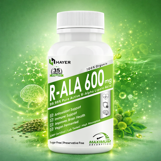 HAYER R-Alpha Lipoic Acid 600mg, Sugar-Free 120 Tablets
