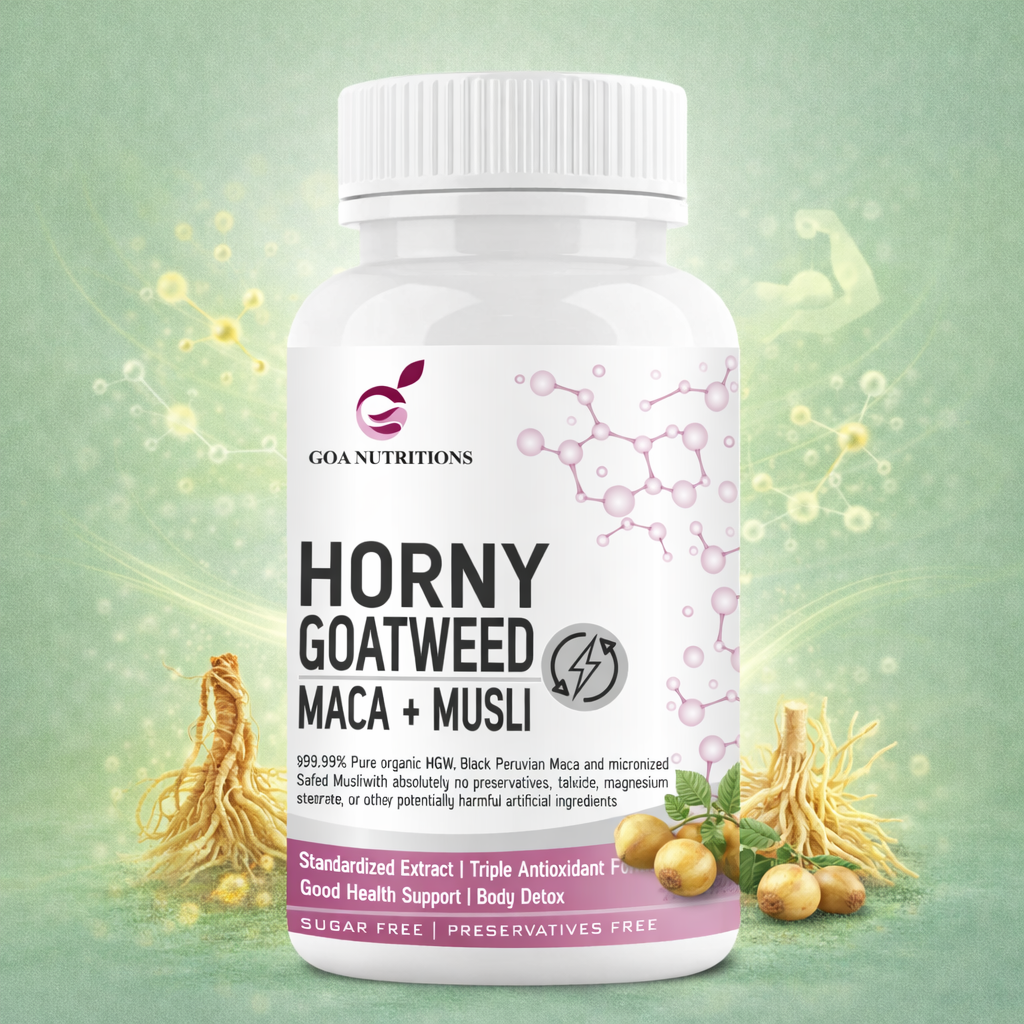 Goa Nutritions Horny Goat Weed with Maca Root Powder Extract 60 Tablets