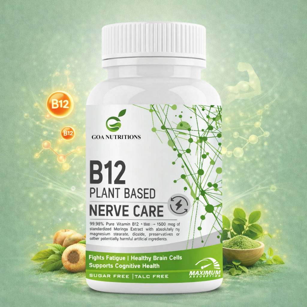 GOA NUTRITIONS Vitamin B12 Supplements For Men And Women 1500 Mcg- 60 Tablets