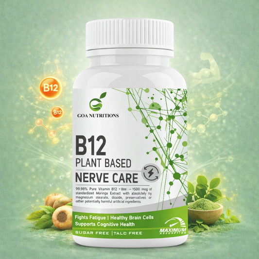 GOA NUTRITIONS Vitamin B12 Supplements For Men And Women 1500 Mcg- 60 Tablets
