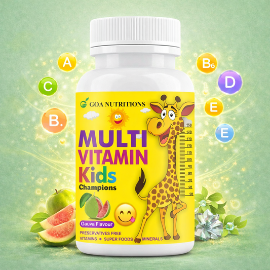 GOA NUTRITIONS Multivitamin For Kids Guava Flavour 60 Chewable Tablets