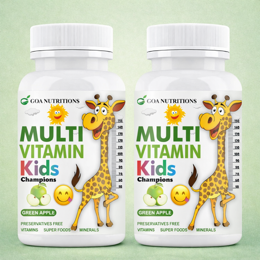 GOA NUTRITIONS Multivitamin For Kids Green Apple Flavour 120 Chewable Tablets