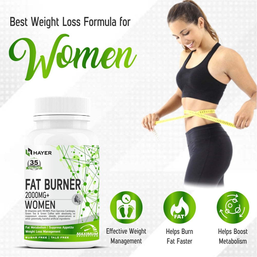 HAYER Fat Burners For Women With Green Tea, Apple Cider Vinegar,60 Keto Tablet s