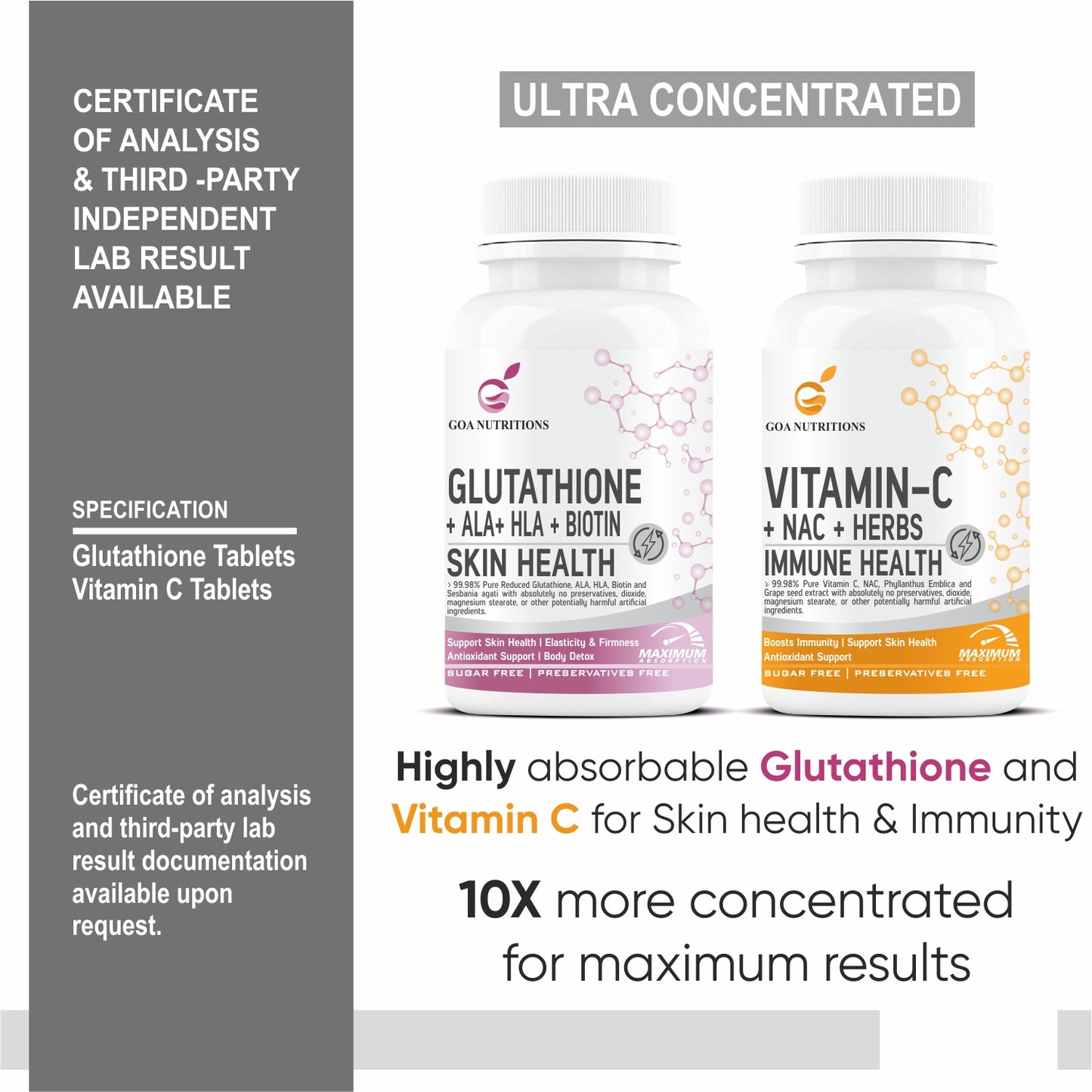 HAYER Glutathione for Skin Whitening 30 Tablets